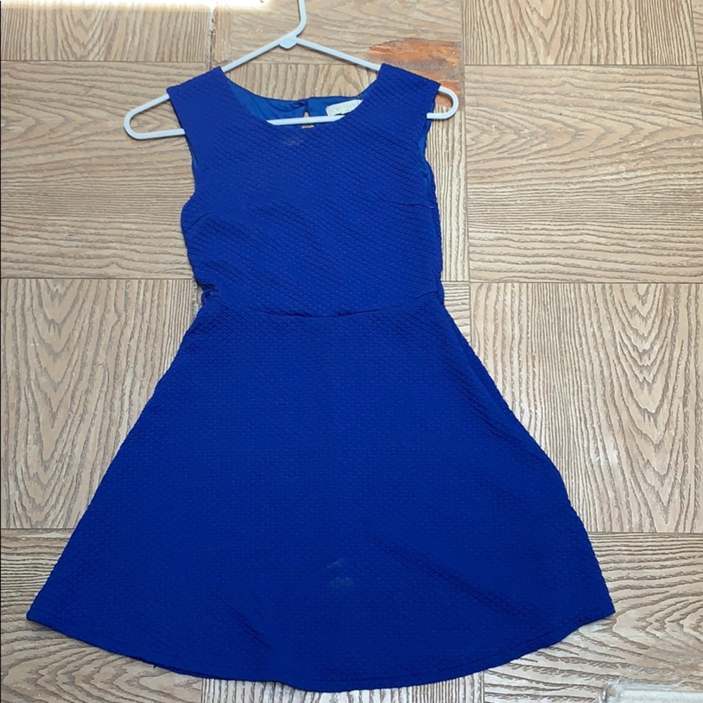 Blue skater dress